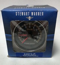 Vintage New Stewart Warner 100k Rpm Tachometer 82873-p