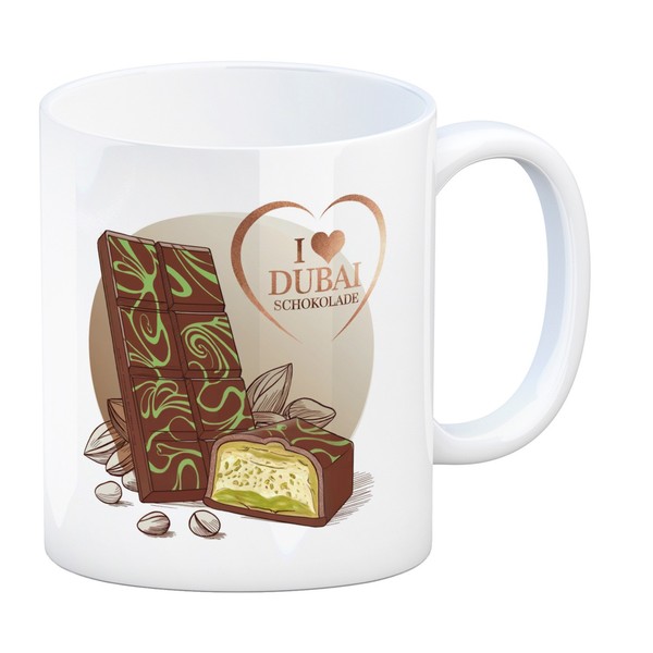 I Love Dubai Schokolade Kaffeebecher-image