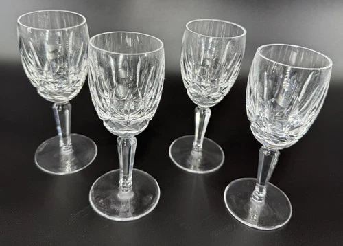Vintage WATERFORD Crystal Kildare Claret Wine Glass stemware set of 4, 5.25 In