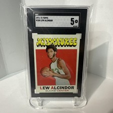 1971-72 Lew Alcindor Topps #100 Graded SGC 5 EX Kareem Abdul-Jabbar HOF Lakers