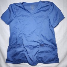 Cherokee Workwear Revolution WW610 Women's Large V-Neck Scrub Top Blue