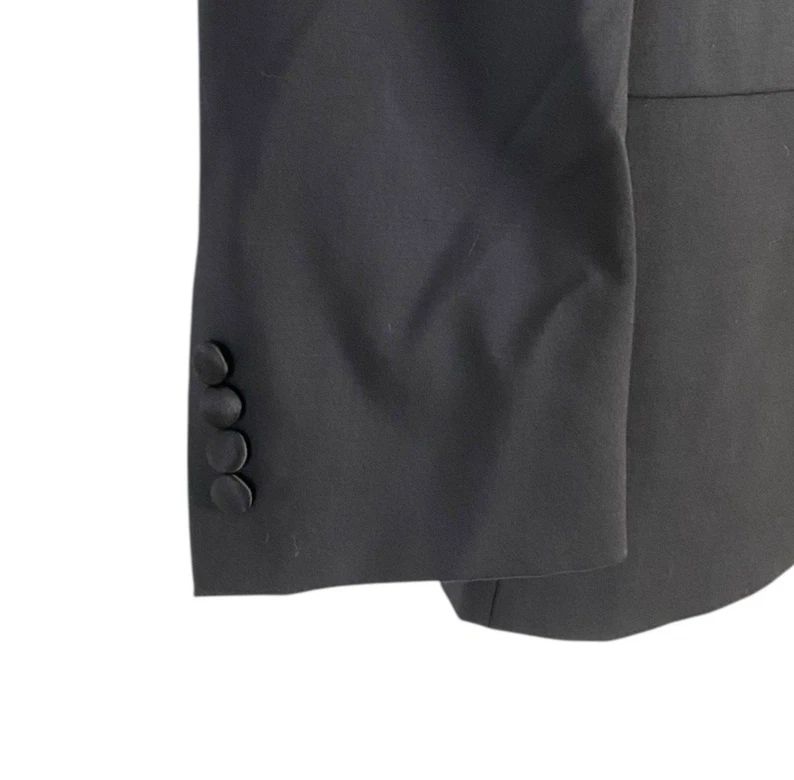 Kenneth Cole New York Men's Black Formal Jacket & Pant Tuxedo Size 42L - 40 x 30 - Image 4 of 4