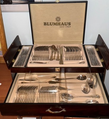 Blumhaus Seit 1969 72-Piece Cutlery Set   Stainless Steel Silverware, Vintage