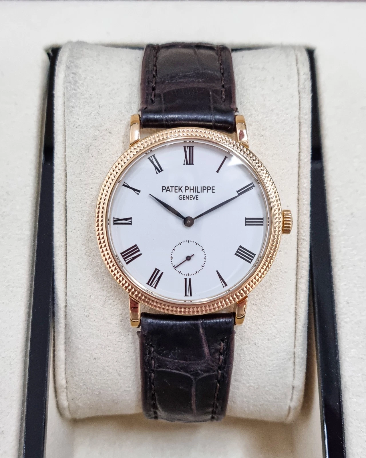 Patek Philippe — Patek Philippe Calatrava 18kt Yellow Gold 31mm Ref. 7119J-010 with Box