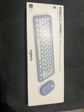 Logitech Pebble 2 Combo for Mac, Wireless Keyboard and Mouse, Blue