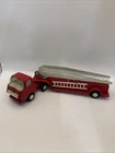 Vintage 1970's Metal Steel Mini Tonka Toy Fire Truck And Red Trailer Ladder