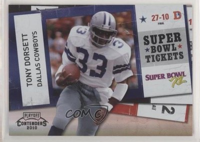 2010 Playoff Contenders Super Bowl Tickets Black 33/50 Tony Dorsett #29 HOF fm0