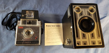 Lot 2 Brownie Vintage Box Camera Kodak Six-16 Junior  Fiesta Art Deco Untested