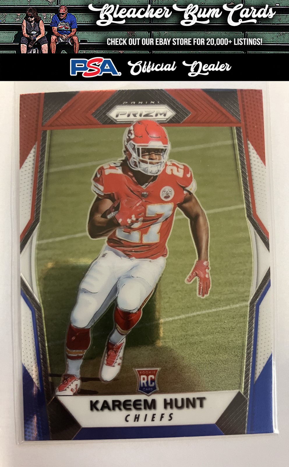 2017 Panini Prizm #253 Kareem Hunt Prizm Red, White and Blue