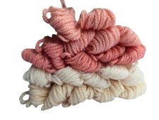 Paternayan Persian Yarn Lot Of 20 Skeins Pink Peach 3 Ply Wool Tapestry