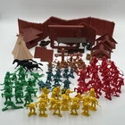 Vintage 1964 Marx Fort Apache Playset 100+ Pieces Good