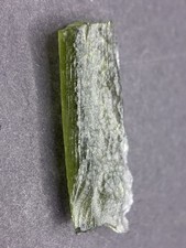 Moldavite 1.34 G Tektite Chlum, Czech Republic Flat Stick Shape Specimen