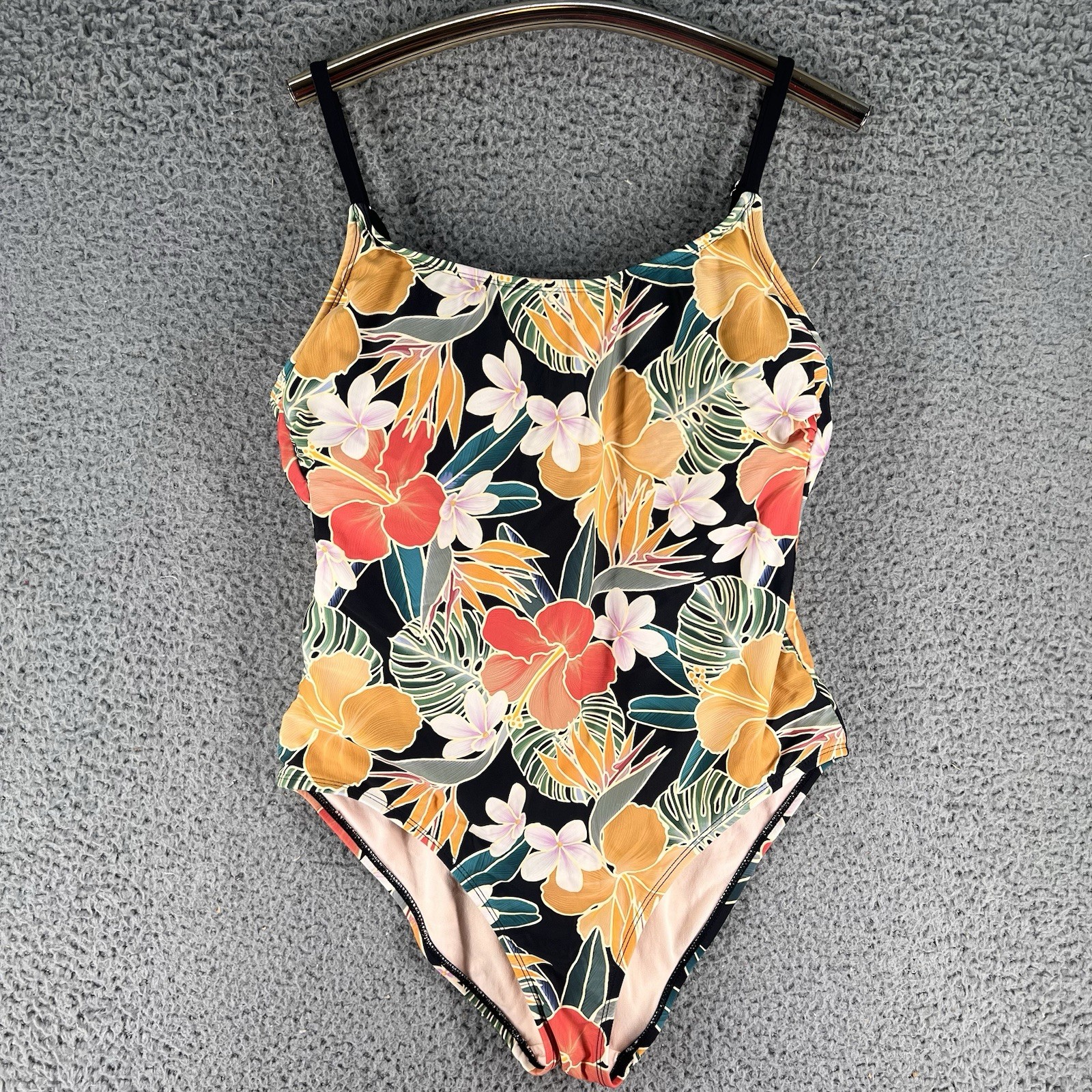 Hurley One Piece Bathing Swim Suit Womens Size XL Floral Caribbean Dreamin Beach