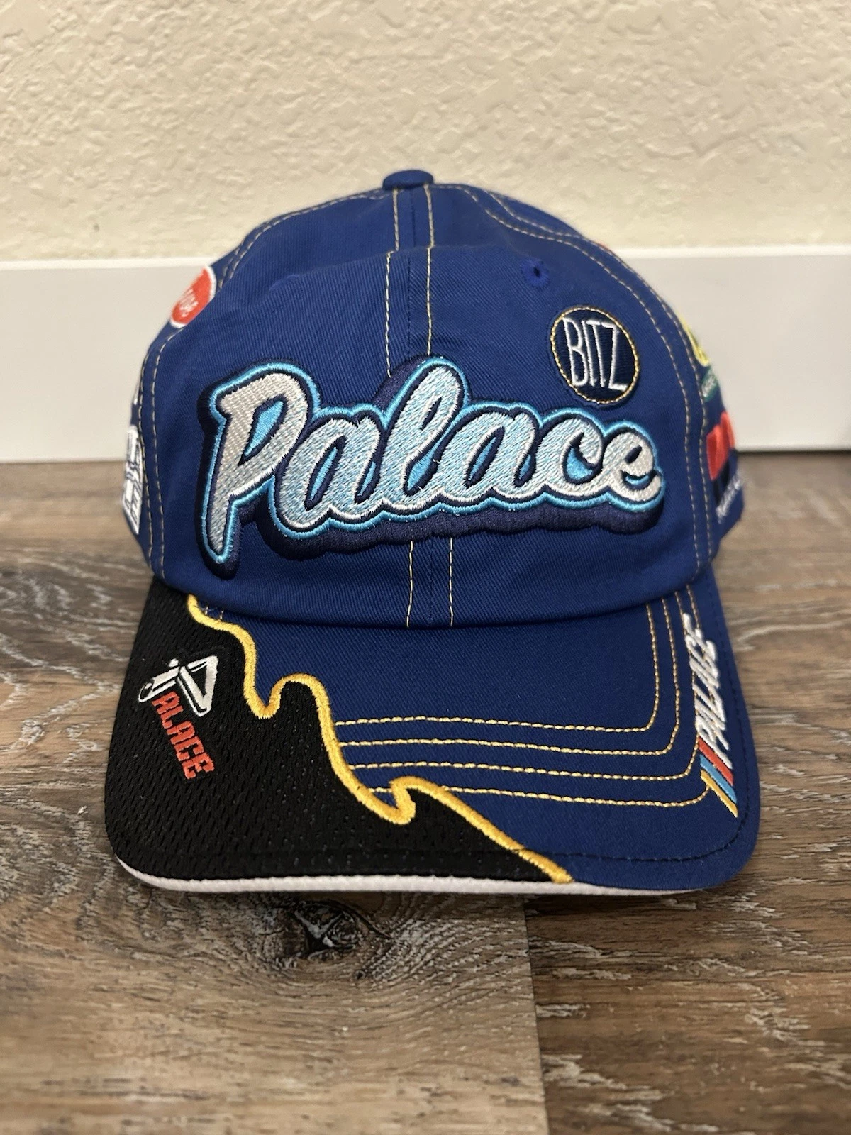 Palace Team Racing 6 Panel Hat Blue Spring 2023