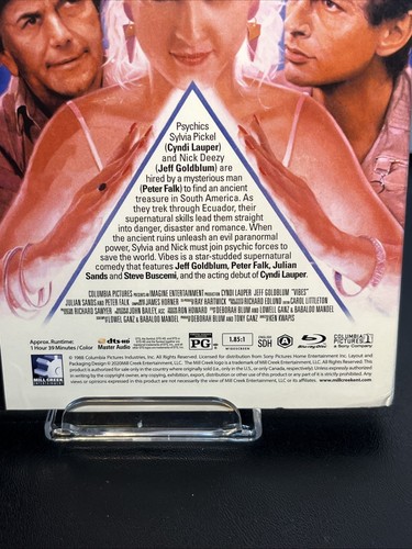 Vibes (1988) Blu-ray Cyndi Lauper / Jeff Goldblum Factory Sealed With Slip Cover - Picture 3 of 11