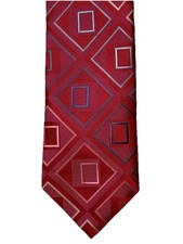 City of London Tie Mens 100 Silk Pink Geometric Abstract Necktie