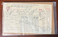 Vintage 1926 Standard Oil Delivery Receipt Ticket Petroliana