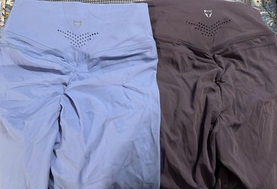 2 PAIR! Tom Tiger High waisted Yoga Leggings size Small, Plum & Lavender Colors