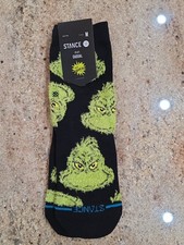 New Kids STANCE The Grinch Crew Socks Size Youth M(11-2)