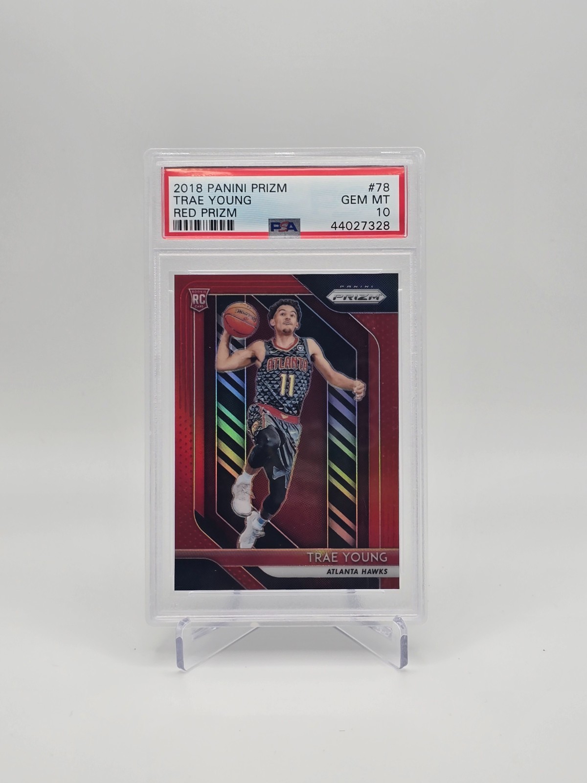 2018-19 Panini Prizm Trae Young #78 Red Prizm /299 (RC) - Hawks