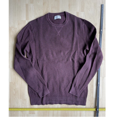 C&A THE BASICS Herren Strickpullover Rundhals Langarm Lila Gr. M
