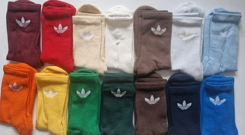Adidas 2-4 Pairs Sock Crew White/Multi-size 4-6 - 6-8--8-10-10-12--2-4 PACK