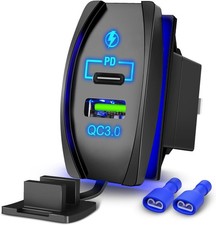 Rocker Switch Style USB Charger Fits for Rocker Switch Panel 4.2A PD Type C