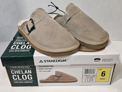 Staheekum Ladies' Chelan Clog Slip On / Memory Foam / Color Beige / Size 6 / New
