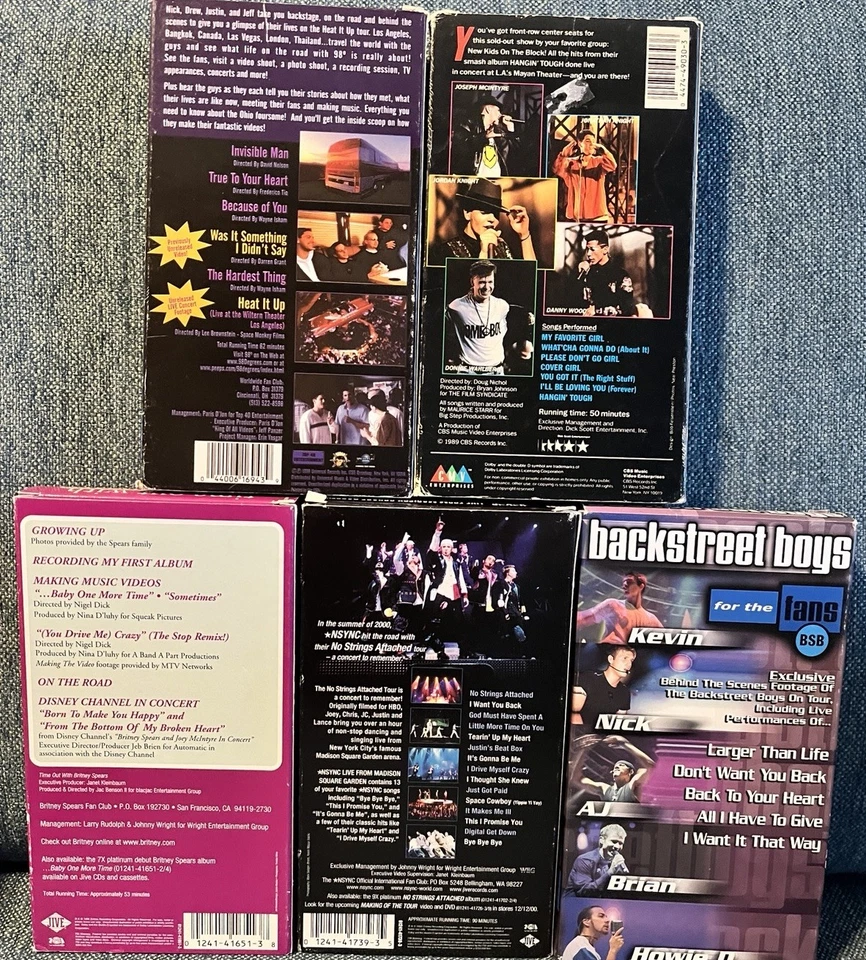 90s  Music VHS Lot: NSYNC BACKSTREET BOYS BRITNEY SPEARS 98 DEGREES NKOTB - Image 2 of 4