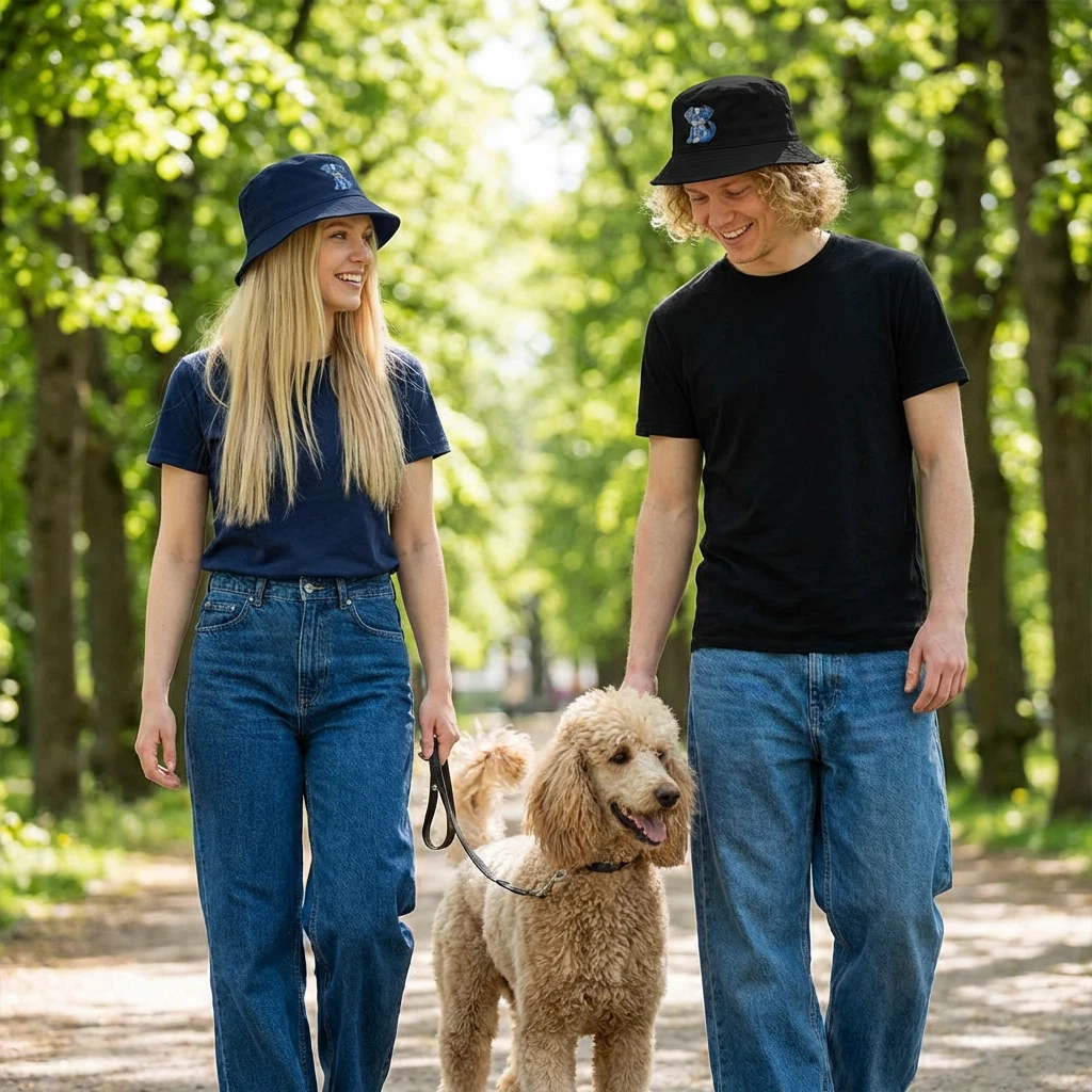 Exclusive Bucket Hat, Dogs Lover Fashion Paris Moda and functionality protection