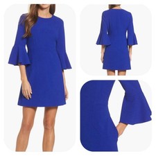 Vince Camuto size 8 electric blue split bell sleeve dress    $128 Retail