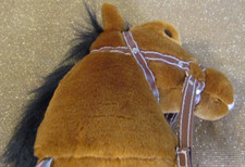 Vintage ,Melissa Doug ,Hobby Wooden Riding Horse/Pony Stick, Toy Plush, Brown