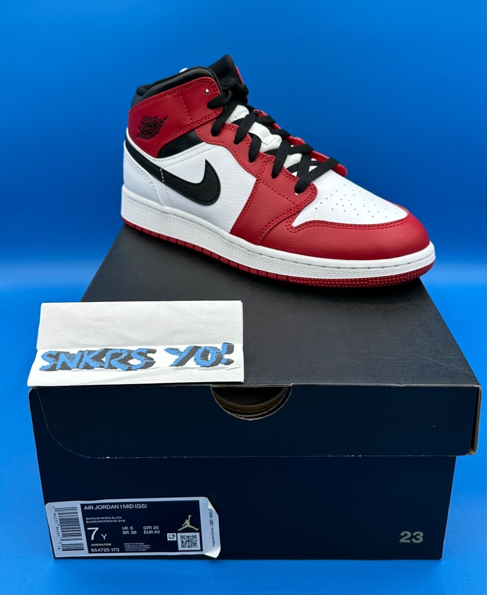 Jordan 1 Mid Chicago 2020 (554275-173) Grade School Size 7 | eBay
