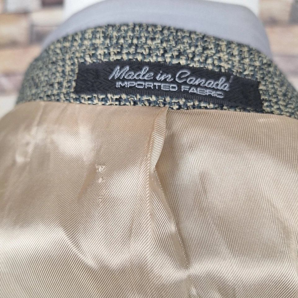 Chaqueta Abrigo Deportivo Thomas Churchill Para Hombres 42S Gris Tejido a Cuadros Canadá Foto 2 de 4