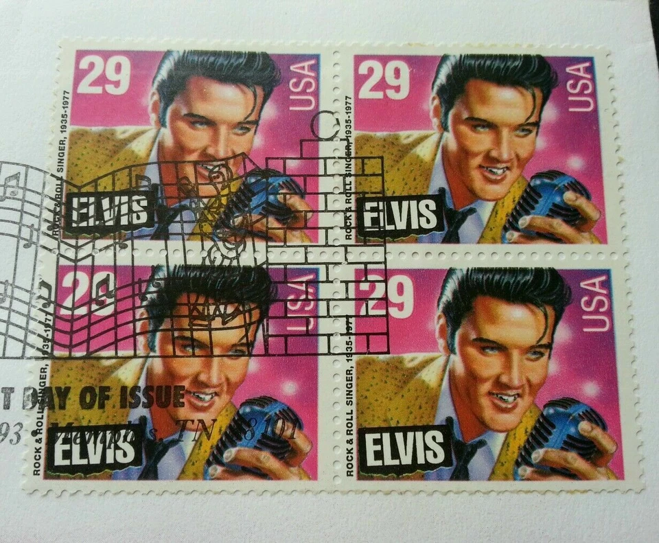 [SJ] USA Elvis Presley 1993 Singer Artist Famous Idol Rock Music FDC (coin cover - Image 2 of 4