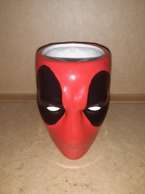 Deadpool Head Ceramic Coffee Mug - Marvel 3D Sculpted 4 1/8'' high.