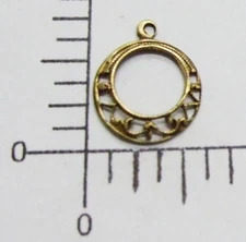 26293         4 Pc Lot Brass Oxidized Filigree Dangle Jewelry Finding