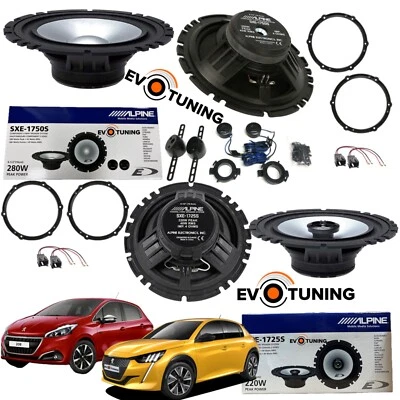 Kit 6 Casse Altoparlanti ALPINE Anteriori e Posteriori per Peugeot 208