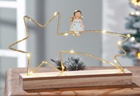 Led Stern Sternschnuppe Mit Engel (G26185) Weihnachtsdeko Fensterdeko