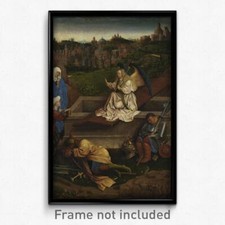 Hubert van Eyck or Jan van Eyck or both - The Three Marys at the Tomb Print Art