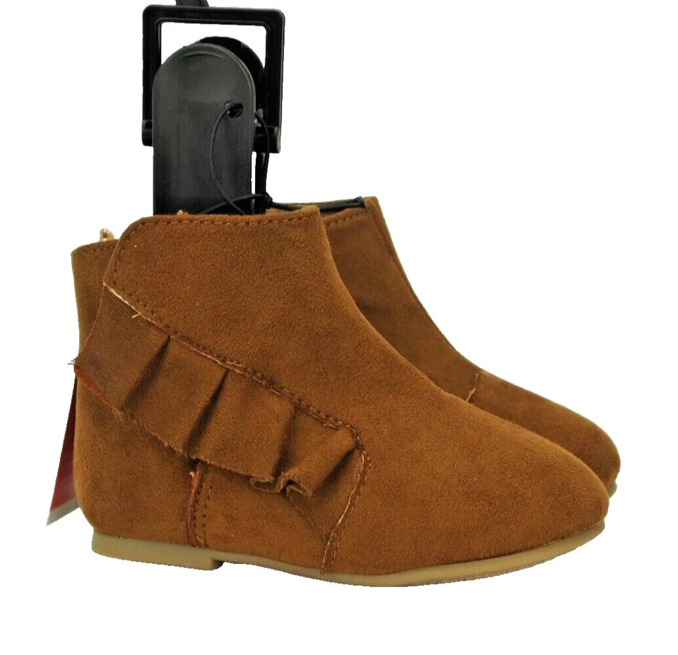 Девочки коричневый ботильоны искусственной замши оборки ребенка ясельного возраста размер 6 Garanimals Baby Shoes - Изображение 3 из 4