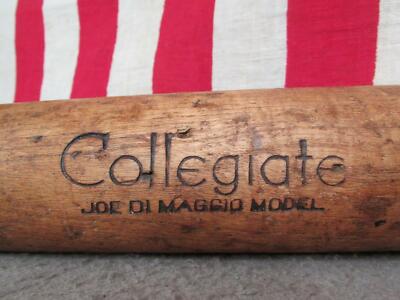 Vintage JC Higgins Wood Baseball Bat Collegiate Joe DiMaggio Model