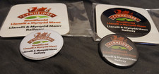 2 Coasters  2 Badges CYNHEIDRE  Llanelli and Mynydd Mawr Railway