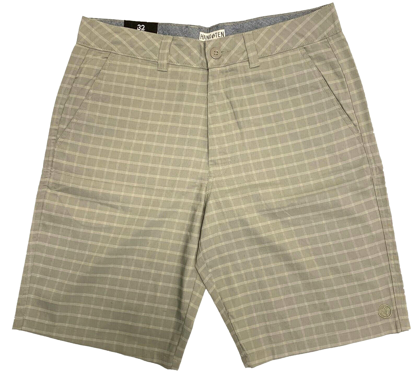 Мужские шорты для прогулок Hang Ten в клетку цвета хаки 32 4690₽