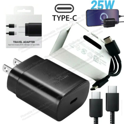 25W Super Fast Wall Charger & PD Type C Cable For Samsung Galaxy S22 S23 Ultra