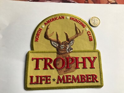 Sehr großer Aufnäher  Jagd, North American Hunting Club, Trophy Life Member