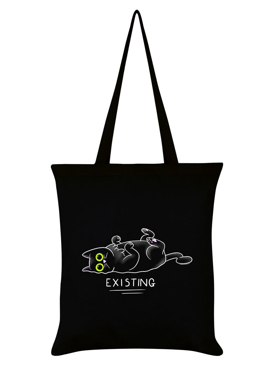 Existing Kitten Black Tote Bag
