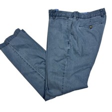 Tommy Bahama Men's Cotton/Tencel Stretch Flat Front Chino Pants Gray   34X32