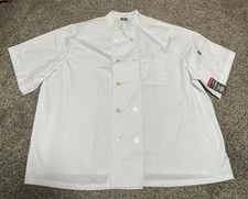 NWT DICKIES 5XL Classic Short Sleeve Classic CHEF Coat White DC49
