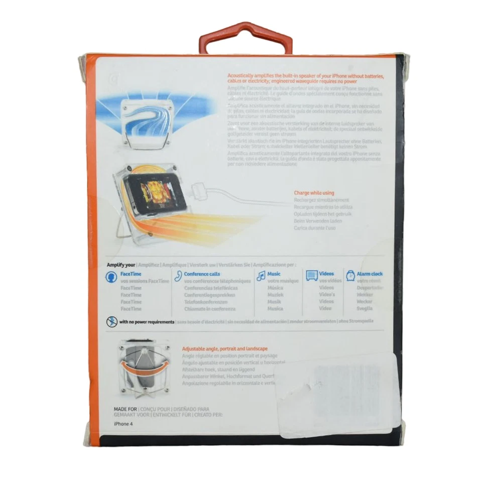 Altavoz Amplificador Acústico Genuino Griffin AirCurve Play iPhone 4 4s GC10038 Foto 2 de 4